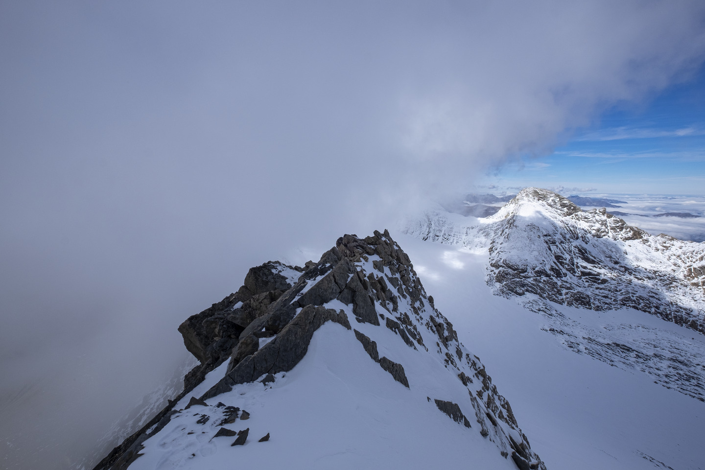 France, Aiguille du Goléon, Glacier Lombard, Hautes Alpes, Massif des Arves